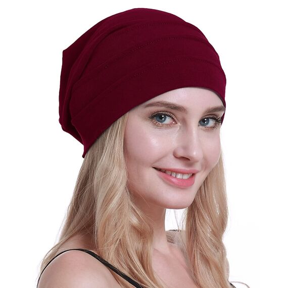 osvyo Baumwolle Chemo Hüte Soft Caps Krebs Kopfbedeckungen für Frauen Haarausfall versiegelt Verpackung Kirsche
