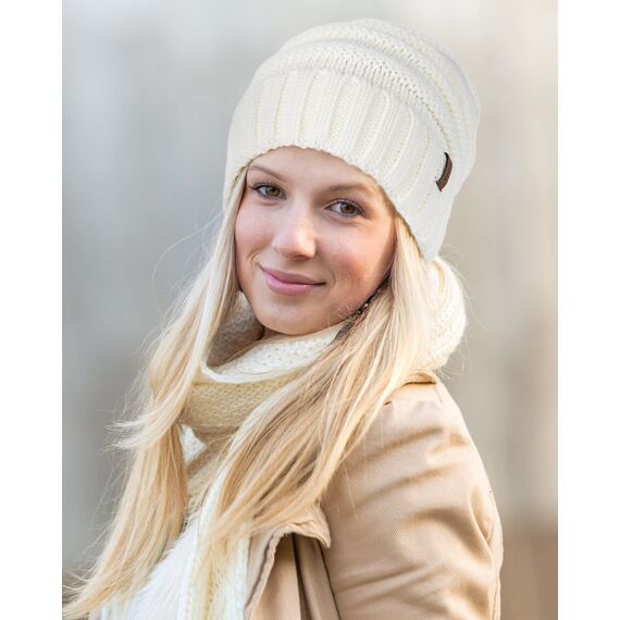 FURTALK Gestrickte Winter Slouchy Beanie Mütze Oversized Unisex Crochet Cable Ski Cap Baggy Slouch Hüte für Frauen Männer, Weiß, Einheitsgröße