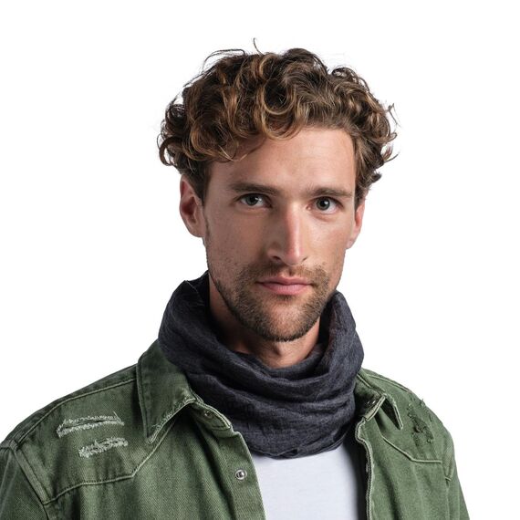 Buff®| Schlauchschal Merino Lightweight Männlich Weiblich Erwachsene Multifunktionaler Schal aus 100% Merinowolle, Wandern, Outdoor, Nachhaltig, Leicht, Schlanke Passform, Einheitsgröße, Noir Gris