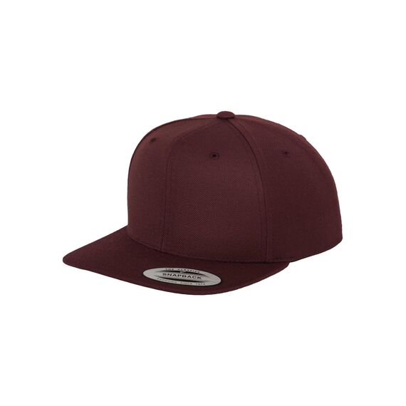 Flexfit Kinder Classic Snapback Mütze, Maroon, Einheitsgröße