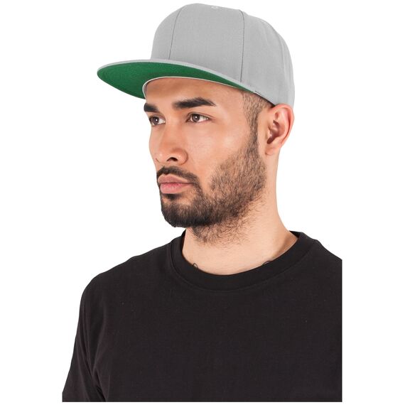 Flexfit Classic Snapback Cap, Mütze für Kinder, One Size, Farbe Silver