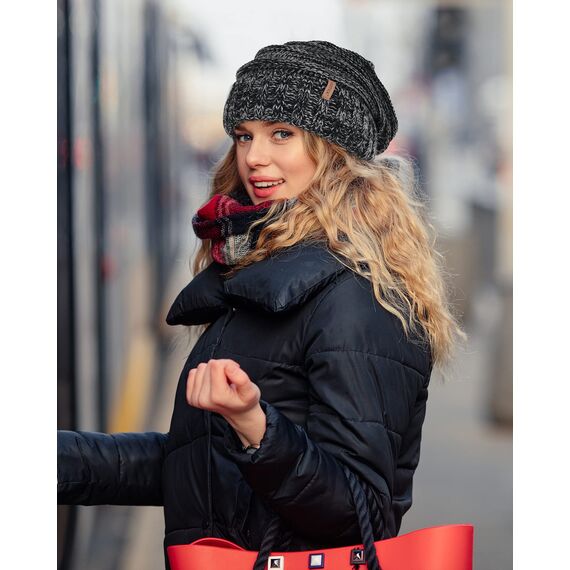 FURTALK Strickmütze Damen Slouch Beanie Mütze Street Style Grobstrick Wintermützen Klassische Weiche Beanie Winter