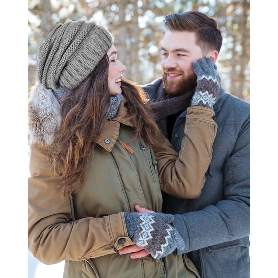 FURTALK Strickmütze Damen Slouch Beanie Mütze Street Style Grobstrick Wintermützen Klassische Weiche Beanie Winter