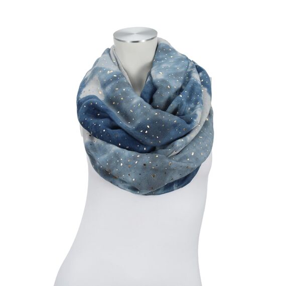 Majea Damen Loop Schal Schlauchschal Halstuch (880024) (blau 11)