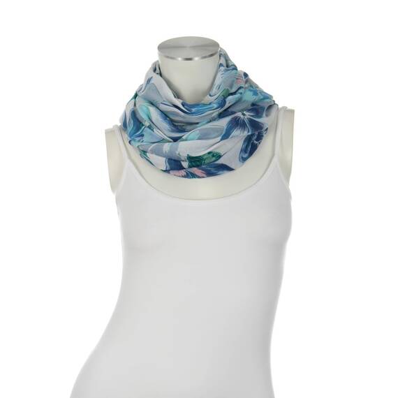 Majea Damen Loop Schal Schlauchschal Halstuch (880024) (blau 12)