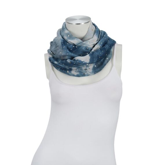Majea Damen Loop Schal Schlauchschal Halstuch (880024) (blau 11)