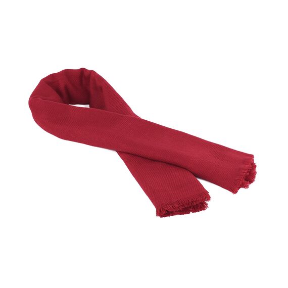 Durio Karoschal Damen Schal Winter Weich Deckenschal Quadratisch Übergroßer Strickschal Kariert Poncho mit Fransen Rot