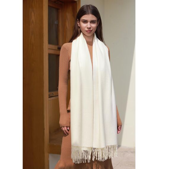RIIQIICHY Damen Schal Elfenbein Stola Festlich für Abendkleid Pashmina Schals Tücher für Frauen Hochzeit Schultertuch Frühling Winter Schal Warme Kuschelig