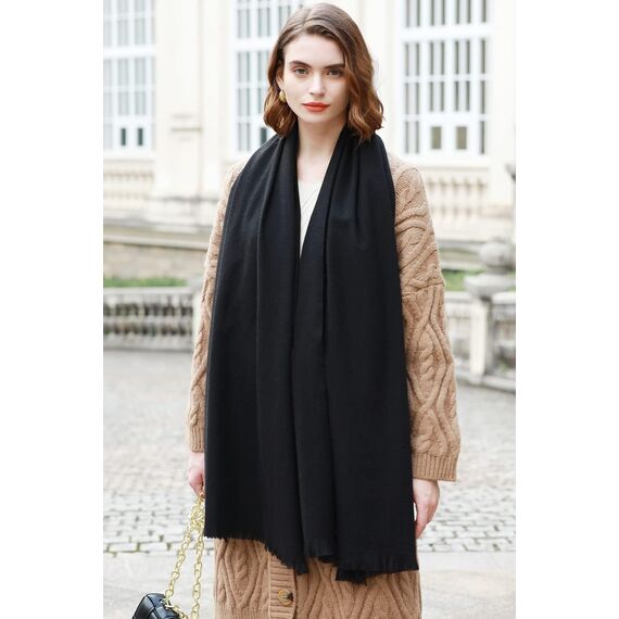 RIIQIICHY Damen Schal Winter Schwarz Pashmina Stola Festlich Herbst xxl schals Tücher für Abendkleider Frauen Hochzeit schultertuch Frühling