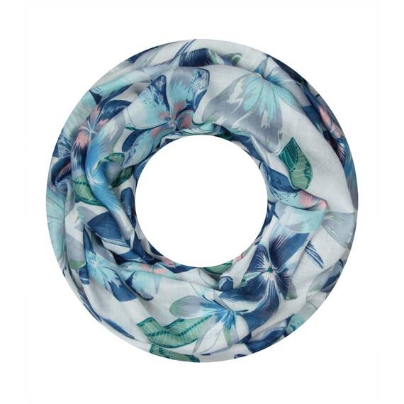 Majea Damen Loop Schal Schlauchschal Halstuch (880024) (blau 12)