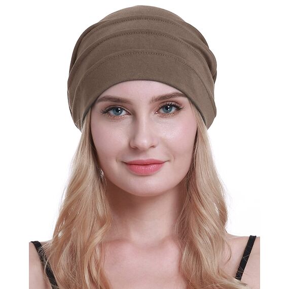 osvyo Baumwolle Chemo Hüte Soft Caps Krebs Kopfbedeckungen für Frauen Haarausfall versiegelt Verpackung Tiefe Aprikose