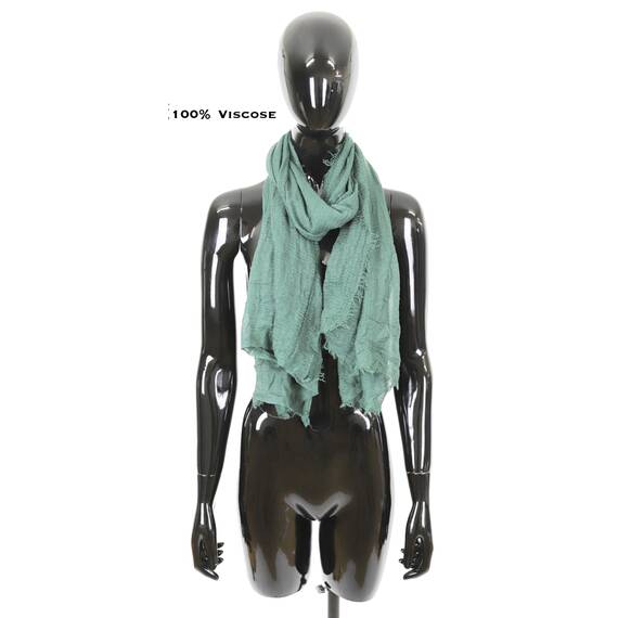 Van Der Rich ® - Schal mit fein gekreppter Oberfläche für Damen und Herren (16-Türkis, One Size)