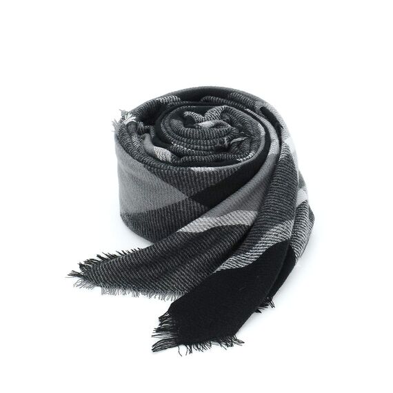 Durio Karoschal Damen Schal Winter Weich Deckenschal Quadratisch Übergroßer Strickschal Kariert Poncho mit Fransen A