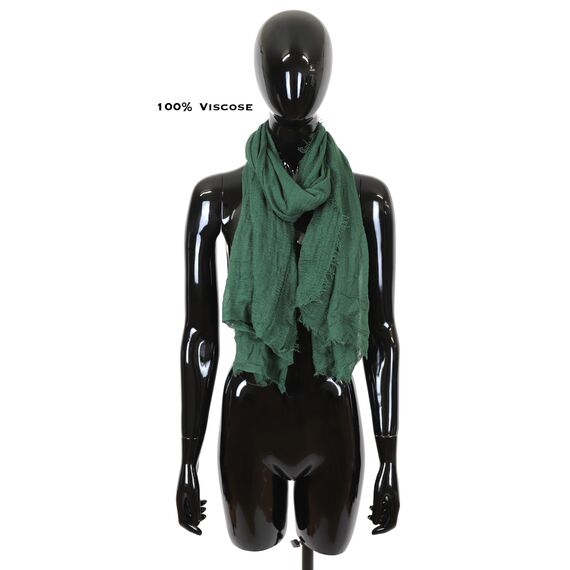 Van Der Rich ® - Schal mit fein gekreppter Oberfläche für Damen und Herren (19-Tannen, One Size)