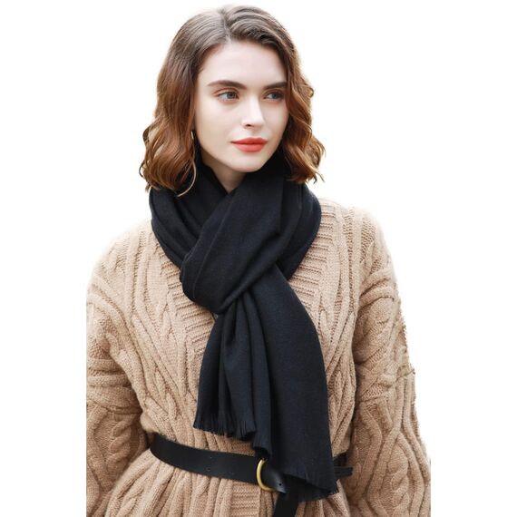 RIIQIICHY Damen Schal Winter Schwarz Pashmina Stola Festlich Herbst xxl schals Tücher für Abendkleider Frauen Hochzeit schultertuch Frühling