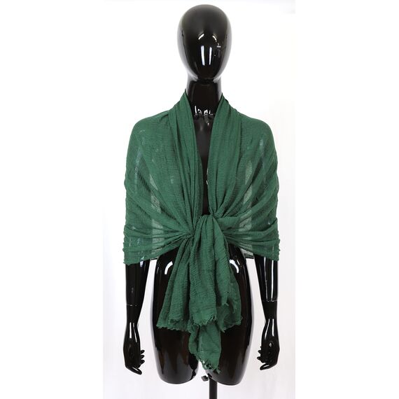 Van Der Rich ® - Schal mit fein gekreppter Oberfläche für Damen und Herren (19-Tannen, One Size)
