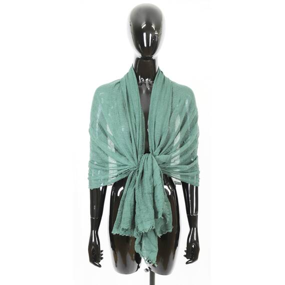 Van Der Rich ® - Schal mit fein gekreppter Oberfläche für Damen und Herren (16-Türkis, One Size)