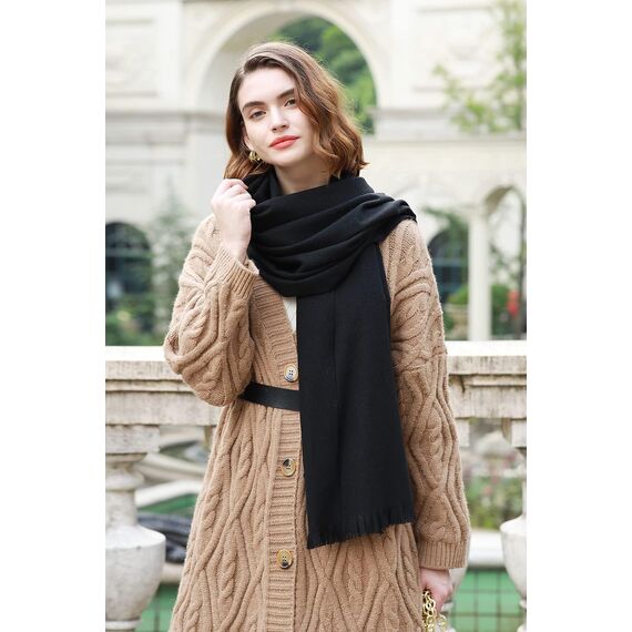RIIQIICHY Damen Schal Winter Schwarz Pashmina Stola Festlich Herbst xxl schals Tücher für Abendkleider Frauen Hochzeit schultertuch Frühling