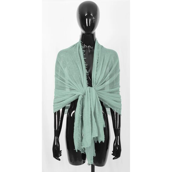 Van Der Rich ® - Schal mit fein gekreppter Oberfläche für Damen und Herren (83-Pastell Türkis, One Size)