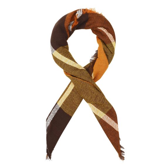 Durio Halstuch Tuch Dreieckstuch Damen Herbstschal Dünn Schal Weich Deckenschal Tuch Elegant Mit Fransen A37-Orange Einheitsgröße