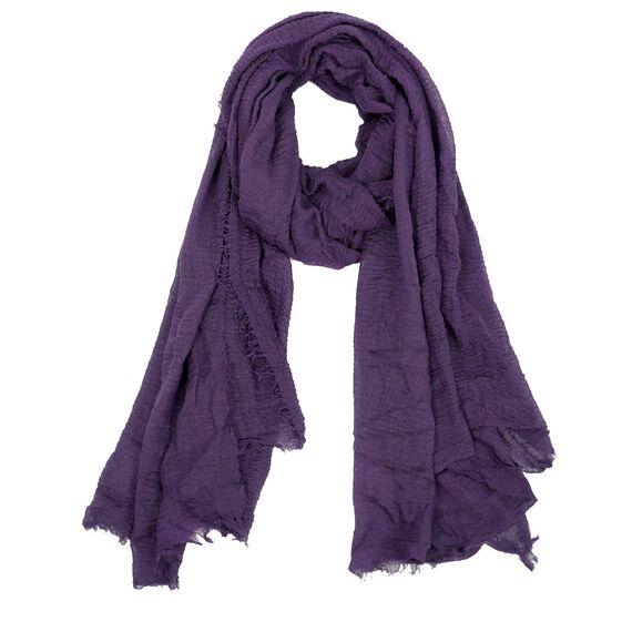 Van Der Rich ® - Schal mit fein gekreppter Oberfläche für Damen und Herren (82-Violett, One Size)