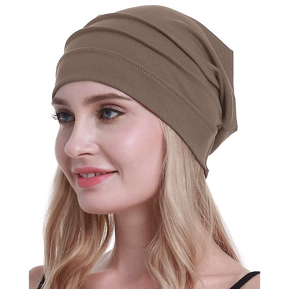 osvyo Baumwolle Chemo Hüte Soft Caps Krebs Kopfbedeckungen für Frauen Haarausfall versiegelt Verpackung Tiefe Aprikose