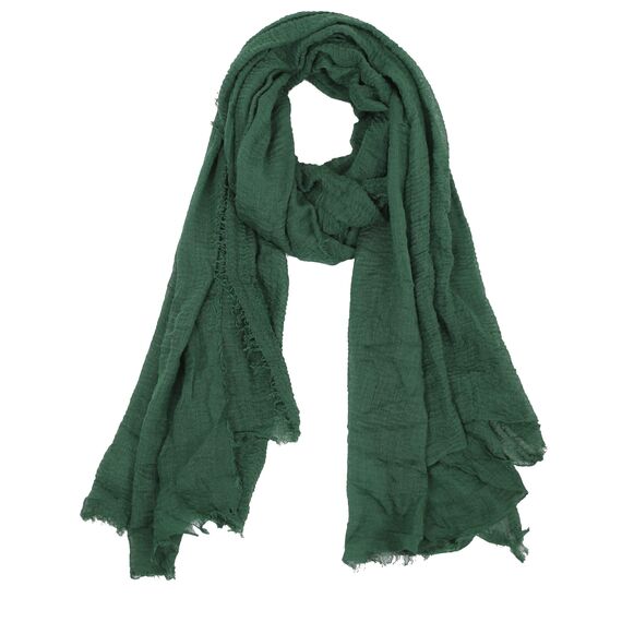 Van Der Rich ® - Schal mit fein gekreppter Oberfläche für Damen und Herren (19-Tannen, One Size)