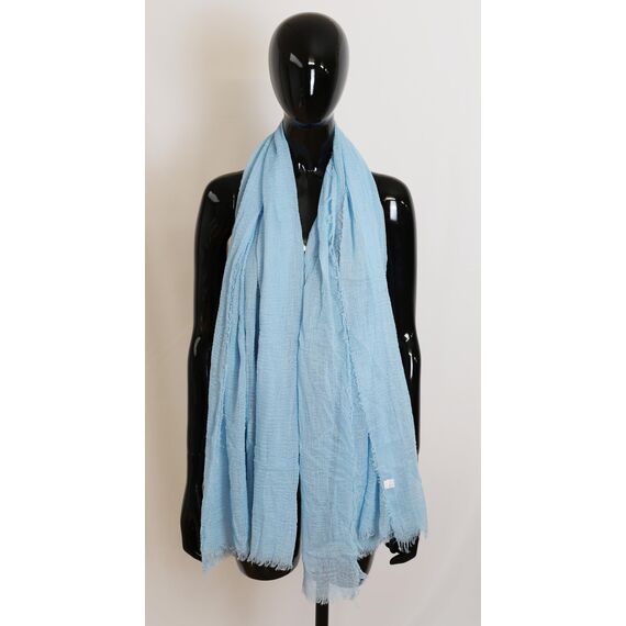 Van Der Rich ® - Schal mit fein gekreppter Oberfläche für Damen und Herren (26-Hellblau, One Size)