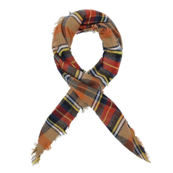 Durio Halstuch Tuch Dreieckstuch Damen Herbstschal Dünn Schal Weich Deckenschal Tuch Elegant Mit Fransen Orange Einheitsgröße