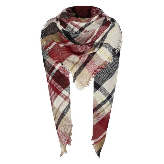 Durio Halstuch Tuch Dreieckstuch Damen Herbstschal Dünn Schal Weich Deckenschal Tuch Elegant Mit Fransen A04-Rosa Einheitsgröße