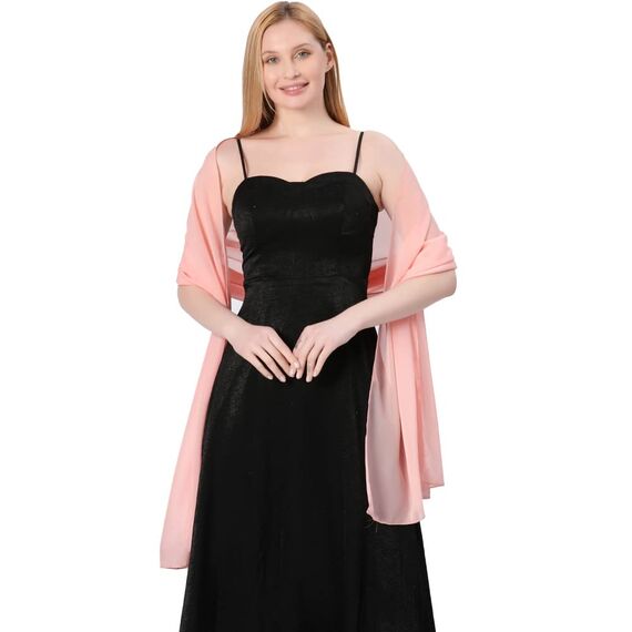 Ladiery Sheer Chiffon Tücher und Wraps für Abendkleider, Damen leichter weicher Schal für Hochzeit Braut Schultertuch