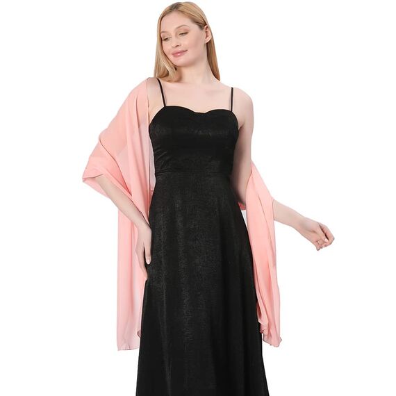 Ladiery Sheer Chiffon Tücher und Wraps für Abendkleider, Damen leichter weicher Schal für Hochzeit Braut Schultertuch