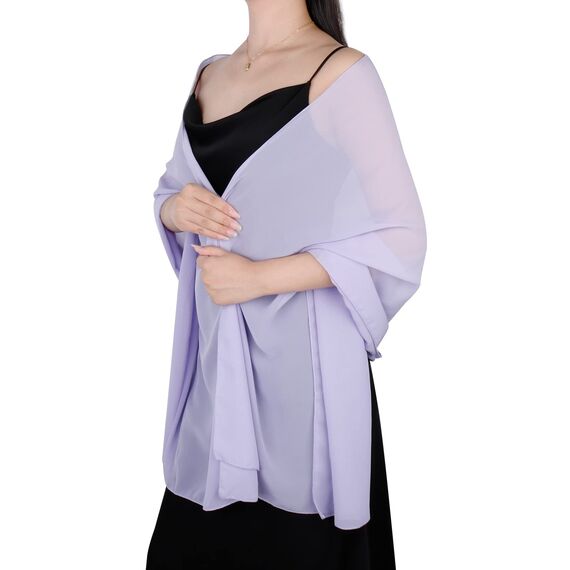 Ladiery Sheer Chiffon Tücher und Wraps für Abendkleider, Damen leichter weicher Schal für Hochzeit Braut Schultertuch
