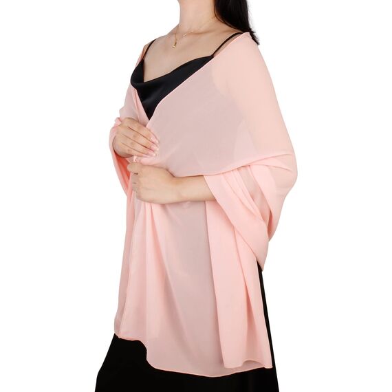 Ladiery Sheer Chiffon Tücher und Wraps für Abendkleider, Damen leichter weicher Schal für Hochzeit Braut Schultertuch