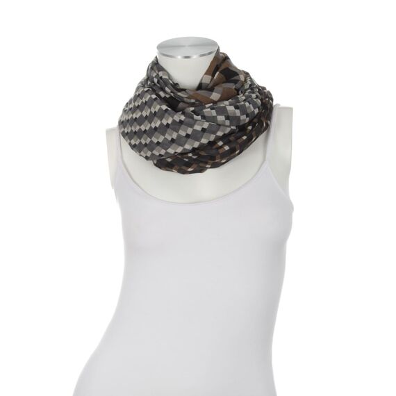 Majea Damen Loop Schal Schlauchschal Halstuch (880024) (grau 3)