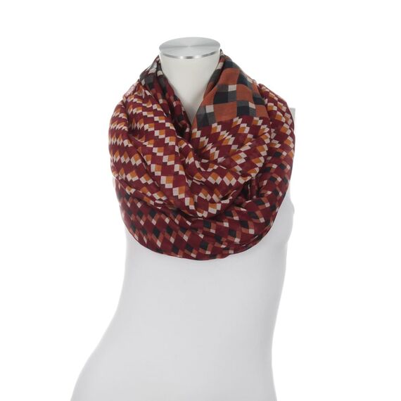 Majea Damen Loop Schal Schlauchschal Halstuch (880024) (rot 3)
