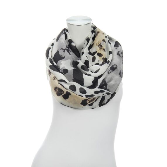 Majea Damen Loop Schal Schlauchschal Halstuch (880024) (schwarz 8)