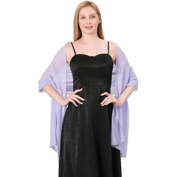 Ladiery Sheer Chiffon Tücher und Wraps für Abendkleider, Damen leichter weicher Schal für Hochzeit Braut Schultertuch