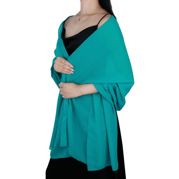 Ladiery Sheer Chiffon Tücher und Wraps für Abendkleider, Damen leichter weicher Schal für Hochzeit Braut Schultertuch