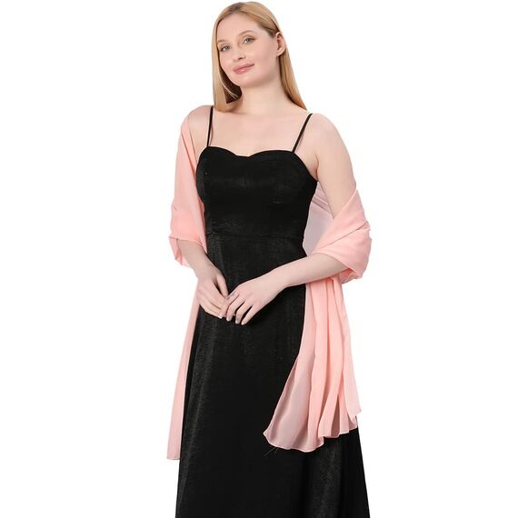 Ladiery Sheer Chiffon Tücher und Wraps für Abendkleider, Damen leichter weicher Schal für Hochzeit Braut Schultertuch