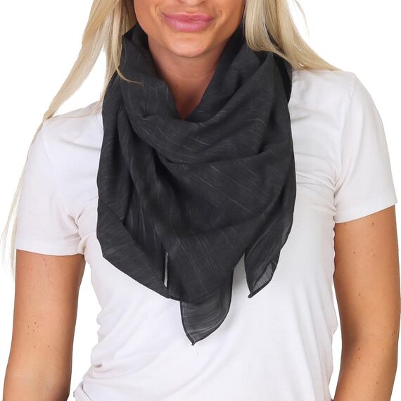 Harrys-Collection Damen Herren Baumwolltuch in vielen Farben 100 x 100 cm, Größen:Einheitsgröße, Farben:grau meliert