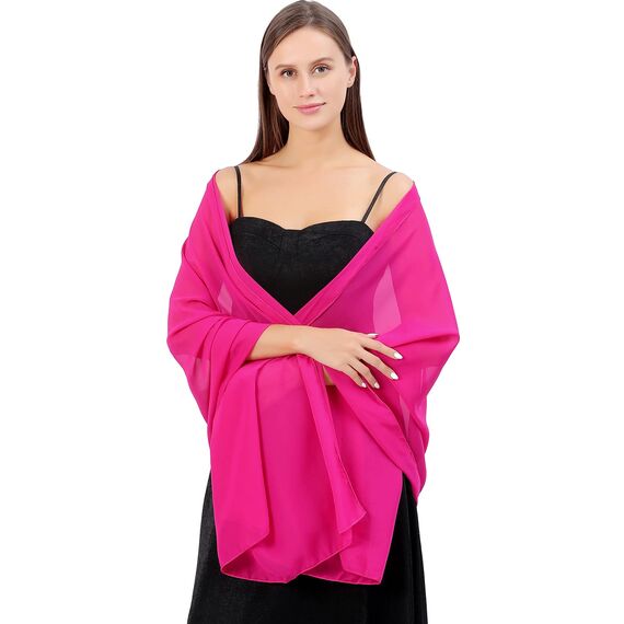 Ladiery Sheer Chiffon Tücher und Wraps für Abendkleider, Damen leichter weicher Schal für Hochzeit Braut Schultertuch