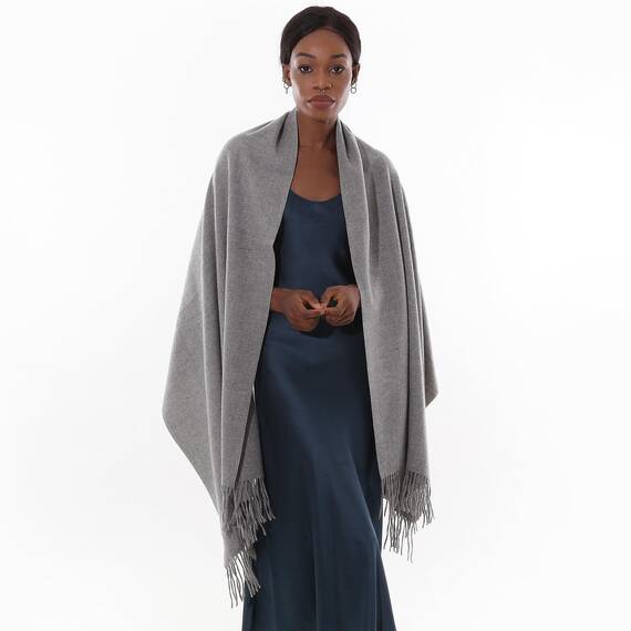 Schal Grau Stola Festlich Fur Abendkleid Pashmina Schals Tücher für Damen Winter