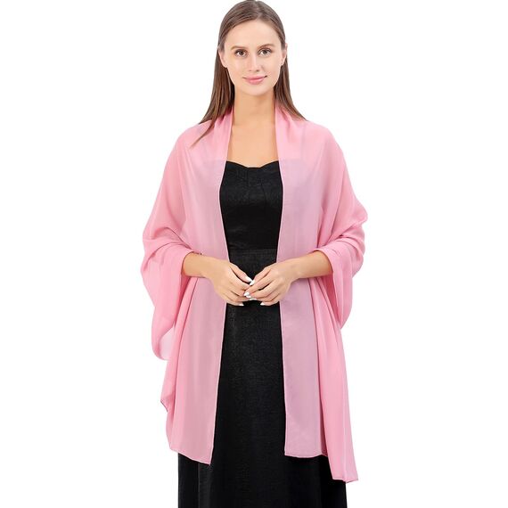 Ladiery Sheer Chiffon Tücher und Wraps für Abendkleider, Damen leichter weicher Schal für Hochzeit Braut Schultertuch
