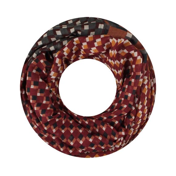 Majea Damen Loop Schal Schlauchschal Halstuch (880024) (rot 3)