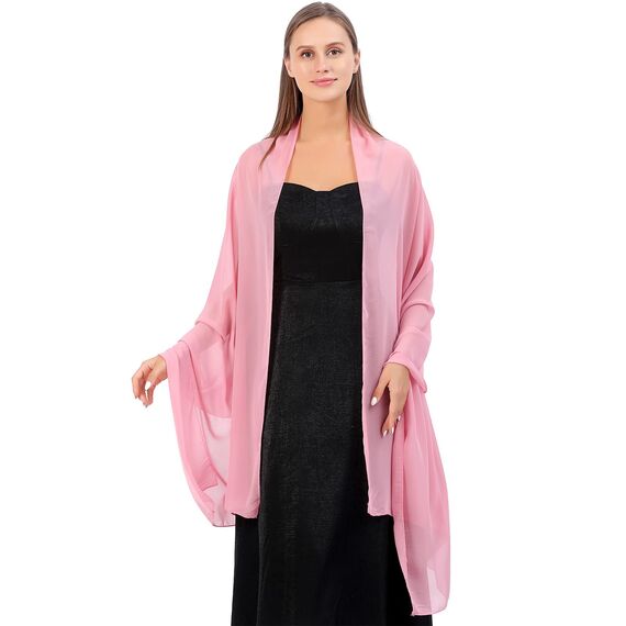 Ladiery Sheer Chiffon Tücher und Wraps für Abendkleider, Damen leichter weicher Schal für Hochzeit Braut Schultertuch
