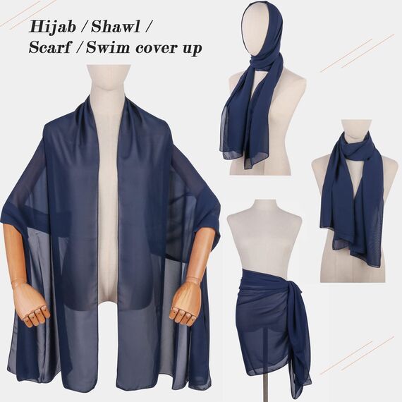 Ladiery Sheer Chiffon Tücher und Wraps für Abendkleider, Damen leichter weicher Schal für Hochzeit Braut Schultertuch