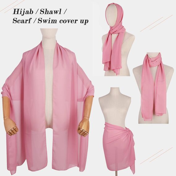 Ladiery Sheer Chiffon Tücher und Wraps für Abendkleider, Damen leichter weicher Schal für Hochzeit Braut Schultertuch