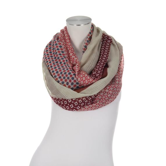 Majea Damen Loop Schal Schlauchschal Halstuch (880024) (rot 10)