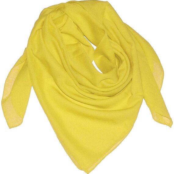 Harrys-Collection Damen Herren Baumwolltuch in vielen Farben 100 x 100 cm, Größen:Einheitsgröße, Farben:gelb